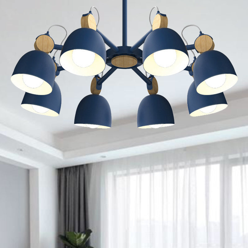 Modern Stylish Dome Chandelier Rotatable Metallic Hanging Light for Hotel Bedroom Clearhalo 'Ceiling Lights' 'Chandeliers' 'Modern Chandeliers' 'Modern' Lighting' 243333