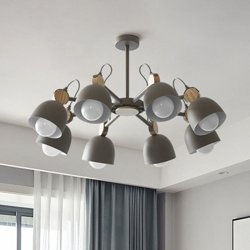 Modern Stylish Dome Chandelier Rotatable Metallic Hanging Light for Hotel Bedroom Clearhalo 'Ceiling Lights' 'Chandeliers' 'Modern Chandeliers' 'Modern' Lighting' 243336