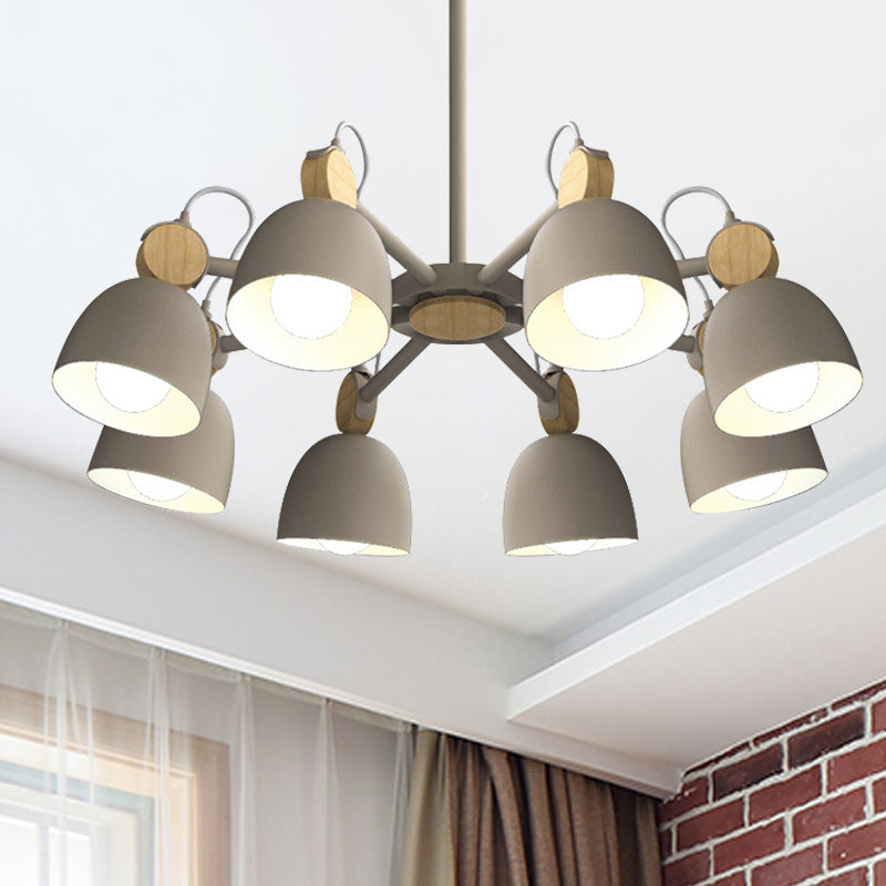 Modern Stylish Dome Chandelier Rotatable Metallic Hanging Light for Hotel Bedroom Clearhalo 'Ceiling Lights' 'Chandeliers' 'Modern Chandeliers' 'Modern' Lighting' 243337