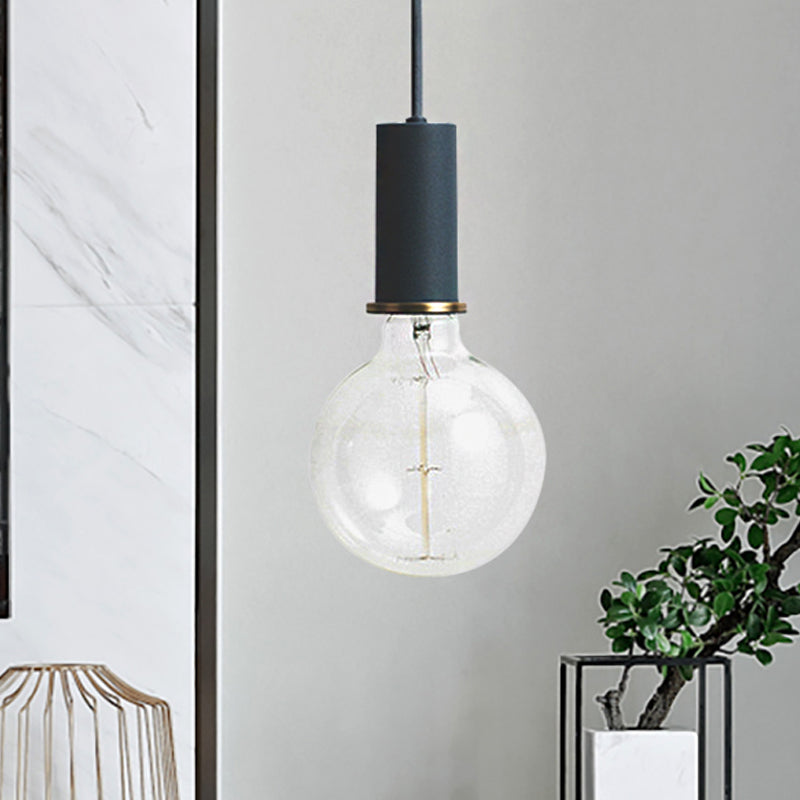 Mini Hanging Light Single Light Macaron Loft Metal Pendant Light in Black/Blue/Pink/White for Cafe Clearhalo 'Ceiling Lights' 'Modern Pendants' 'Modern' 'Pendant Lights' 'Pendants' Lighting' 243356