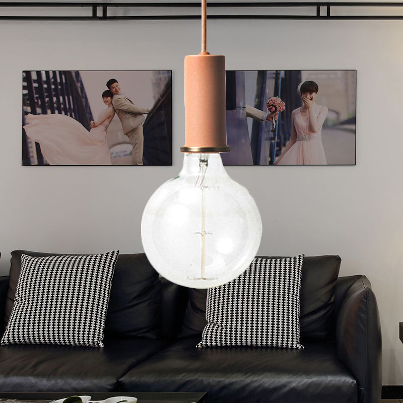 Mini Hanging Light Single Light Macaron Loft Metal Pendant Light in Black/Blue/Pink/White for Cafe Clearhalo 'Ceiling Lights' 'Modern Pendants' 'Modern' 'Pendant Lights' 'Pendants' Lighting' 243362