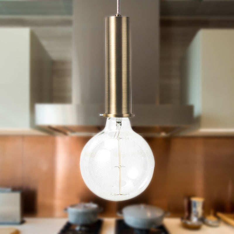 Mini Hanging Light Single Light Macaron Loft Metal Pendant Light in Black/Blue/Pink/White for Cafe Gold 6.5" Clearhalo 'Ceiling Lights' 'Modern Pendants' 'Modern' 'Pendant Lights' 'Pendants' Lighting' 243367