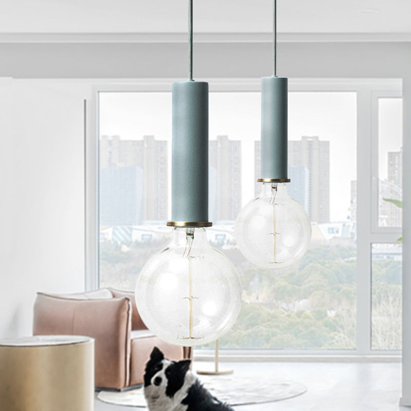 Mini Hanging Light Single Light Macaron Loft Metal Pendant Light in Black/Blue/Pink/White for Cafe Clearhalo 'Ceiling Lights' 'Modern Pendants' 'Modern' 'Pendant Lights' 'Pendants' Lighting' 243369