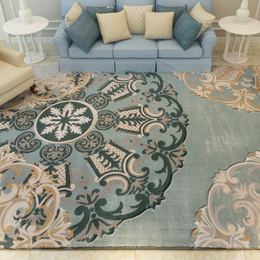 Multicolored Shabby Chic Rug Polypropylene Flower Printed Indoor Rug Anti-Slilp Backing Easy Care Area Carpet for Parlor Clearhalo 'Area Rug' 'Rugs' 'Shabby Chic' Rug' 2434739