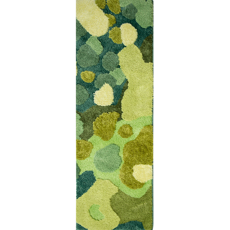 Green Funky Rug Polypropylene Plant Patterned Indoor Rug Non-Slip Backing Stain-Resistant Area Carpet for Bedroom Green 1'8" x 4'11" Clearhalo 'Area Rug' 'Rug' 2435004