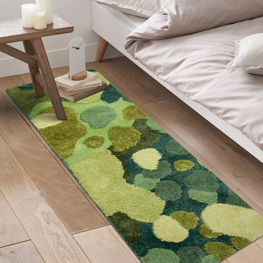 Green Funky Rug Polypropylene Plant Patterned Indoor Rug Non-Slip Backing Stain-Resistant Area Carpet for Bedroom Clearhalo 'Area Rug' 'Rug' 2435006