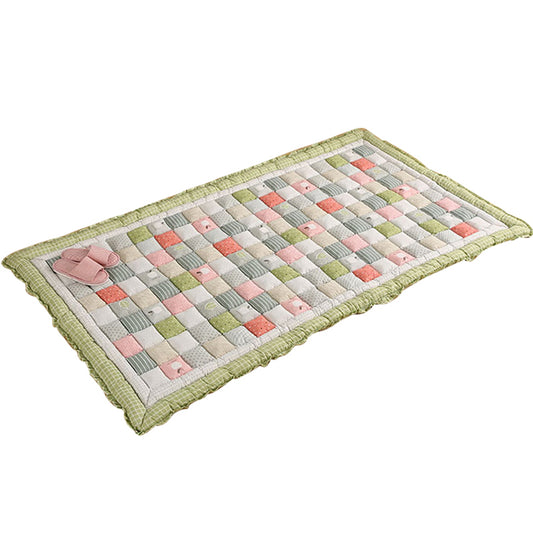 Simple Living Room Rug Multicolored Plaid Printed Area Carpet Cotton Non-Slip Backing Pet Friendly Area Rug Clearhalo 'Area Rug' 'Modern' 'Rugs' Rug' 2435232