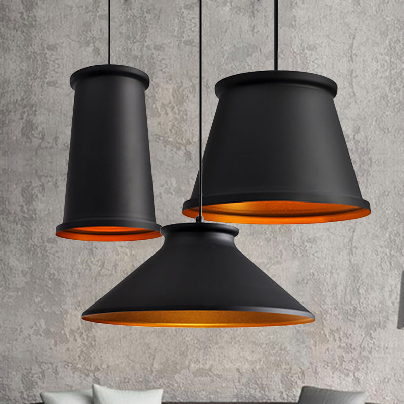 Black/White Tapered Hanging Lighting Single Light Modern Metal Ceiling Pendant for Dining Room Clearhalo 'Ceiling Lights' 'Modern Pendants' 'Modern' 'Pendant Lights' 'Pendants' Lighting' 243754