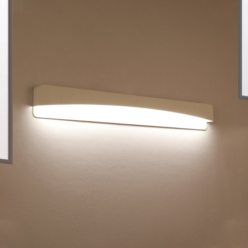 White Rectangular Wall Mounted Lighting Minimalist Style 16.5"/20.5" Dia LED Metal and Acrylic Sconce Lamp Clearhalo 'Cast Iron' 'Glass' 'Industrial' 'Modern wall lights' 'Modern' 'Tiffany' 'Traditional wall lights' 'Wall Lamps & Sconces' 'Wall Lights' Lighting' 243792