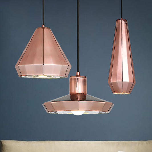 Rose Gold Mini Pendant Light over Bar Counter 1 Light Post Modern Metal Ceiling Lamp Clearhalo 'Ceiling Lights' 'Modern Pendants' 'Modern' 'Pendant Lights' 'Pendants' Lighting' 243953