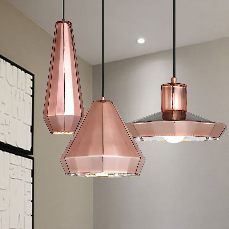 Rose Gold Mini Pendant Light over Bar Counter 1 Light Post Modern Metal Ceiling Lamp Clearhalo 'Ceiling Lights' 'Modern Pendants' 'Modern' 'Pendant Lights' 'Pendants' Lighting' 243954