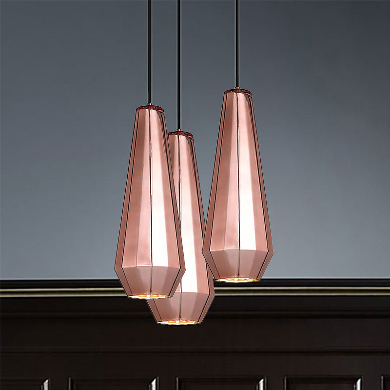 Rose Gold Mini Pendant Light over Bar Counter 1 Light Post Modern Metal Ceiling Lamp Rose Gold C Clearhalo 'Ceiling Lights' 'Modern Pendants' 'Modern' 'Pendant Lights' 'Pendants' Lighting' 243955