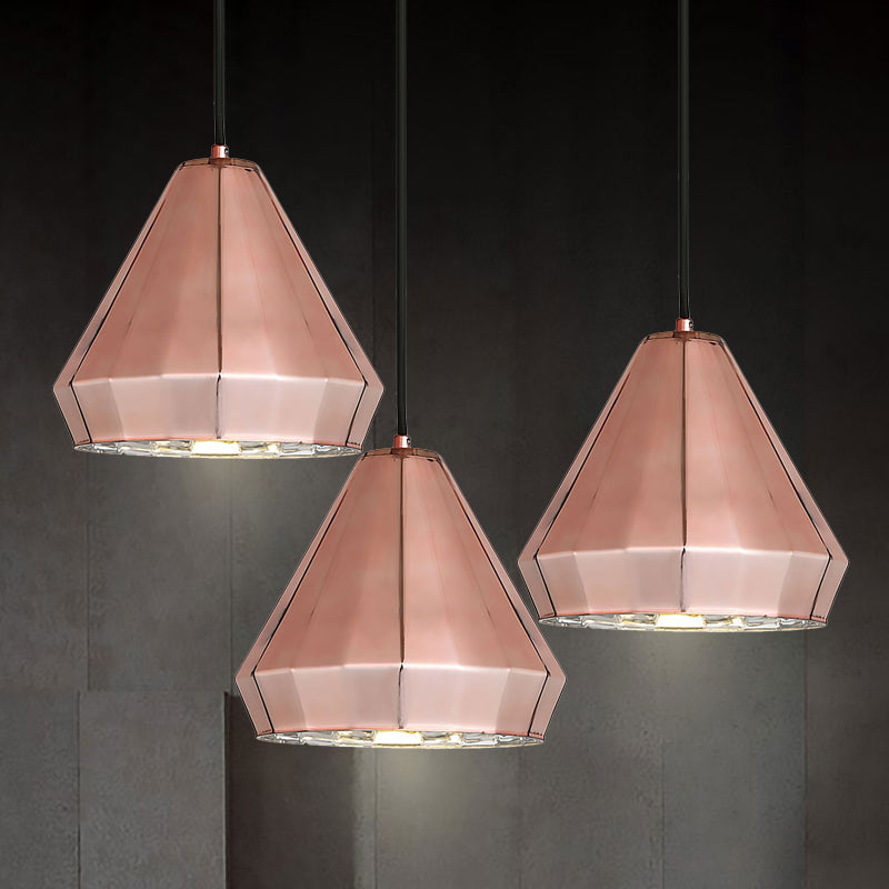 Rose Gold Mini Pendant Light over Bar Counter 1 Light Post Modern Metal Ceiling Lamp Rose Gold B Clearhalo 'Ceiling Lights' 'Modern Pendants' 'Modern' 'Pendant Lights' 'Pendants' Lighting' 243956