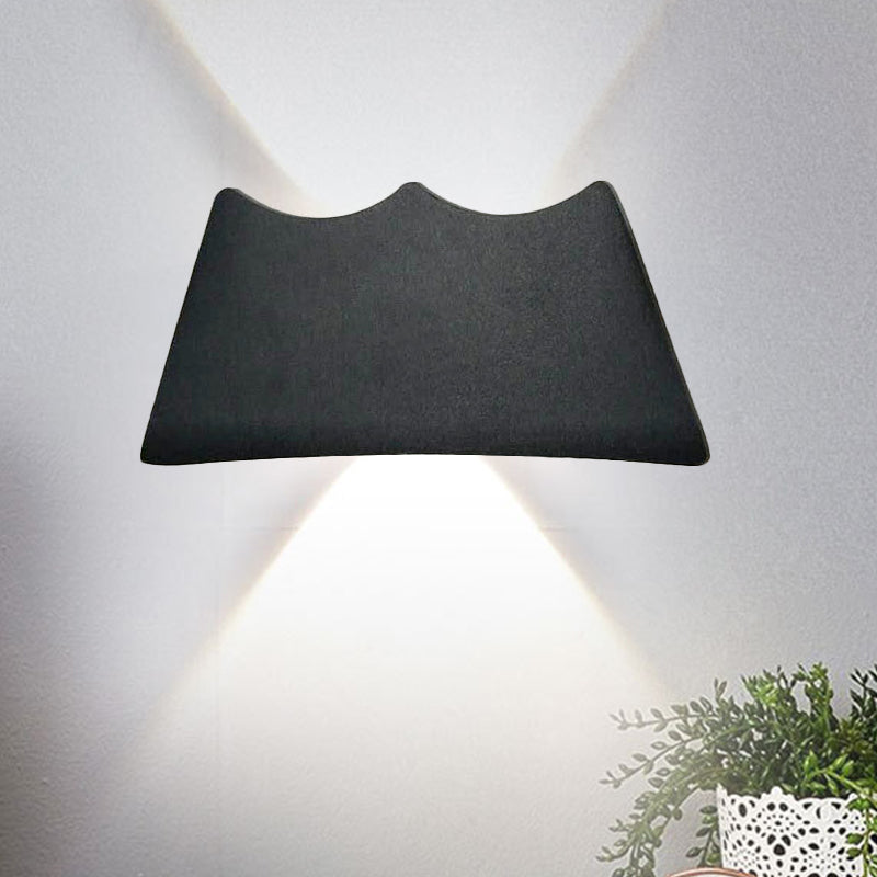 Black Trapezoid Shaped Wall Washer Light Modern Style Led Aluminum Wall Sconce Light for Bedroom, Warm/White Lighting Black Clearhalo 'Cast Iron' 'Glass' 'Industrial' 'Modern wall lights' 'Modern' 'Tiffany' 'Traditional wall lights' 'Wall Lamps & Sconces' 'Wall Lights' Lighting' 244004
