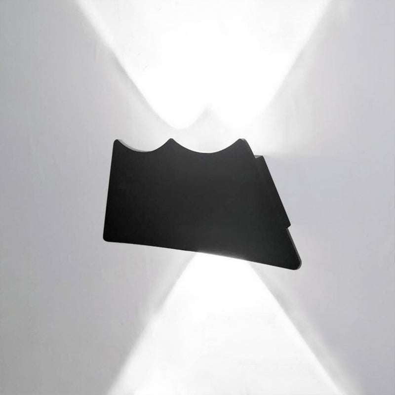 Black Trapezoid Shaped Wall Washer Light Modern Style Led Aluminum Wall Sconce Light for Bedroom, Warm/White Lighting Clearhalo 'Cast Iron' 'Glass' 'Industrial' 'Modern wall lights' 'Modern' 'Tiffany' 'Traditional wall lights' 'Wall Lamps & Sconces' 'Wall Lights' Lighting' 244006
