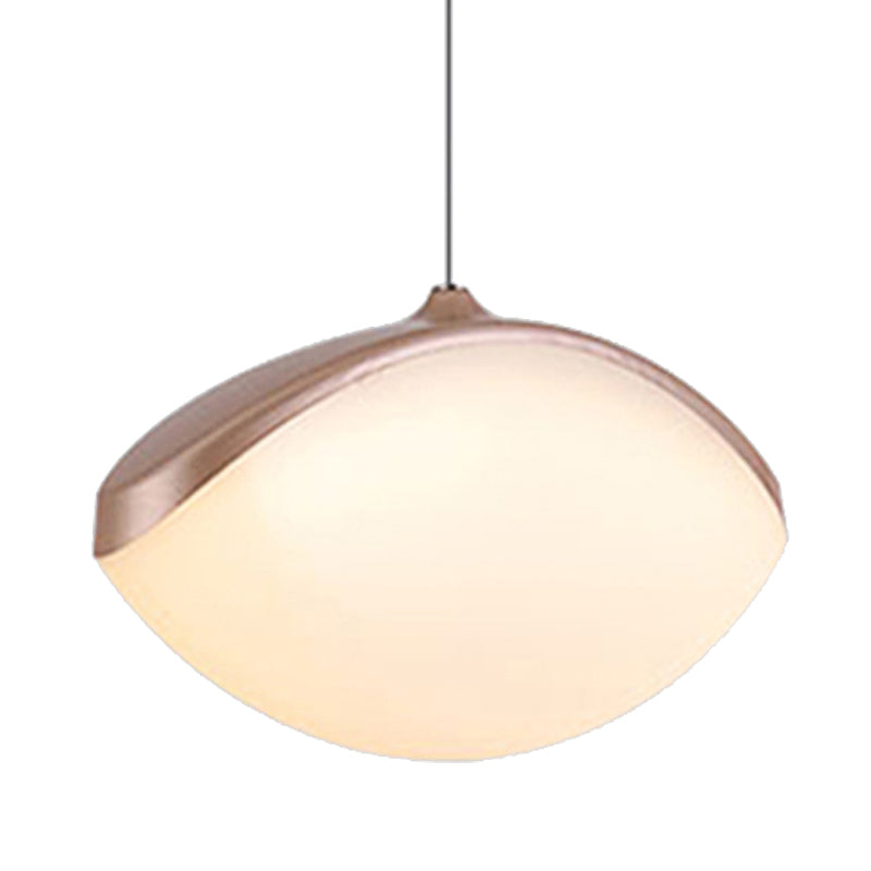 Elliptical Pendant Ceiling Light Contemporary Metal LED White/Champagne Gold Suspension Light Clearhalo 'Ceiling Lights' 'Modern Pendants' 'Modern' 'Pendant Lights' 'Pendants' Lighting' 244035