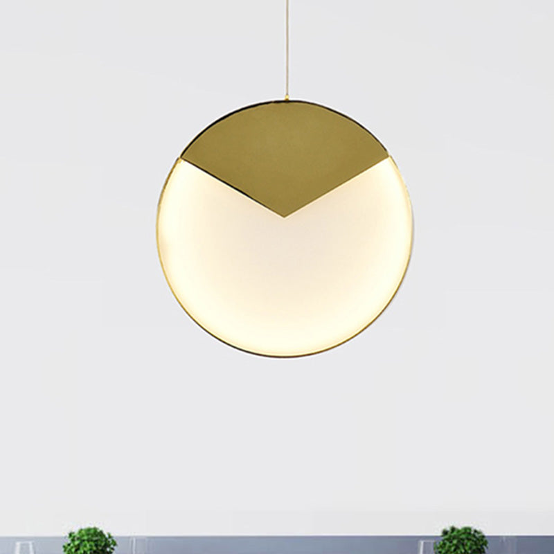 Straight/Triangle/Circular Arc Milk Glass Pendant Lighting Post Modern Led Gold Hanging Ceiling Lamp for Living Room Gold Triangle Clearhalo 'Ceiling Lights' 'Modern Pendants' 'Modern' 'Pendant Lights' 'Pendants' Lighting' 244286