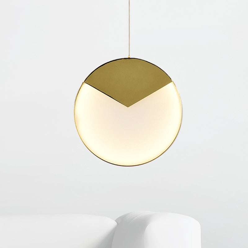 Straight/Triangle/Circular Arc Milk Glass Pendant Lighting Post Modern Led Gold Hanging Ceiling Lamp for Living Room Clearhalo 'Ceiling Lights' 'Modern Pendants' 'Modern' 'Pendant Lights' 'Pendants' Lighting' 244287