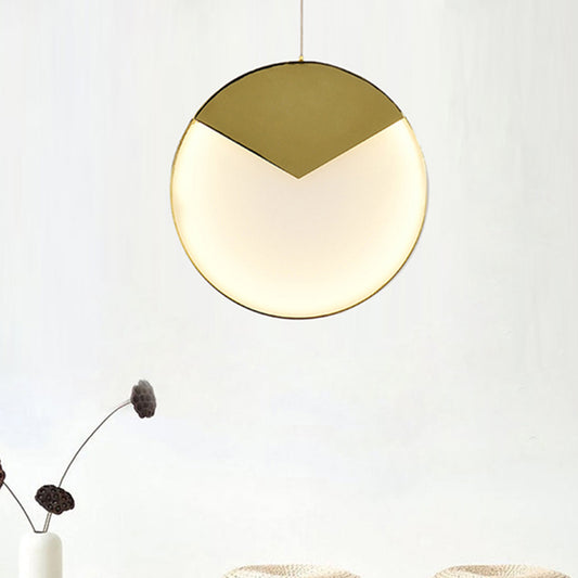 Straight/Triangle/Circular Arc Milk Glass Pendant Lighting Post Modern Led Gold Hanging Ceiling Lamp for Living Room Clearhalo 'Ceiling Lights' 'Modern Pendants' 'Modern' 'Pendant Lights' 'Pendants' Lighting' 244288