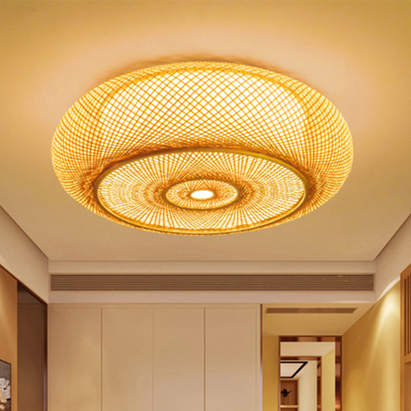 Flush bamboo ceiling deals light