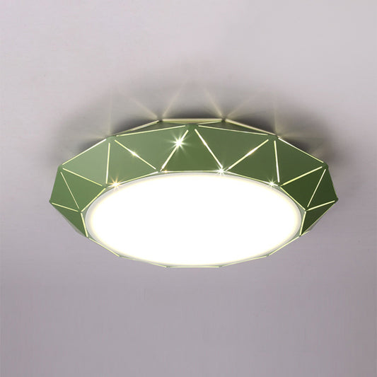 Slim UFO Girl Bedroom Ceiling Light Acrylic Metal Nordic Style LED Flushmount Light Clearhalo 'Ceiling Lights' 'Close To Ceiling Lights' 'Close to ceiling' 'Flush mount' Lighting' 244335