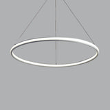 Acrylic Ring Chandelier Simple 1/2/3-Light LED Ceiling Pendant Lighting Fixture in Warm/White/Natural Light 1 White Clearhalo 'Ceiling Lights' 'Chandeliers' 'Modern Chandeliers' 'Modern' Lighting' 244357