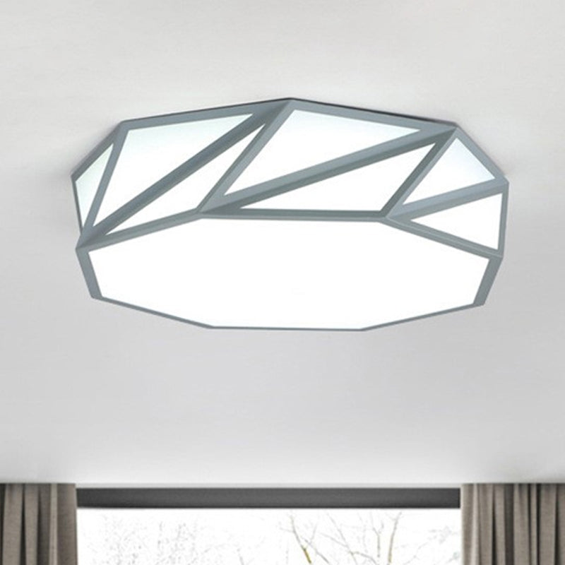 Macaron Stylish LED Ceiling Light Acrylic Flushmount Light for Adult Kid Bedroom Grey Clearhalo 'Ceiling Lights' 'Close To Ceiling Lights' 'Close to ceiling' 'Flush mount' Lighting' 244419