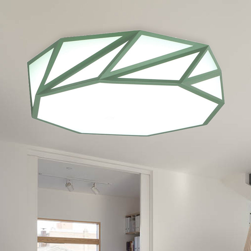 Macaron Stylish LED Ceiling Light Acrylic Flushmount Light for Adult Kid Bedroom Green Clearhalo 'Ceiling Lights' 'Close To Ceiling Lights' 'Close to ceiling' 'Flush mount' Lighting' 244423