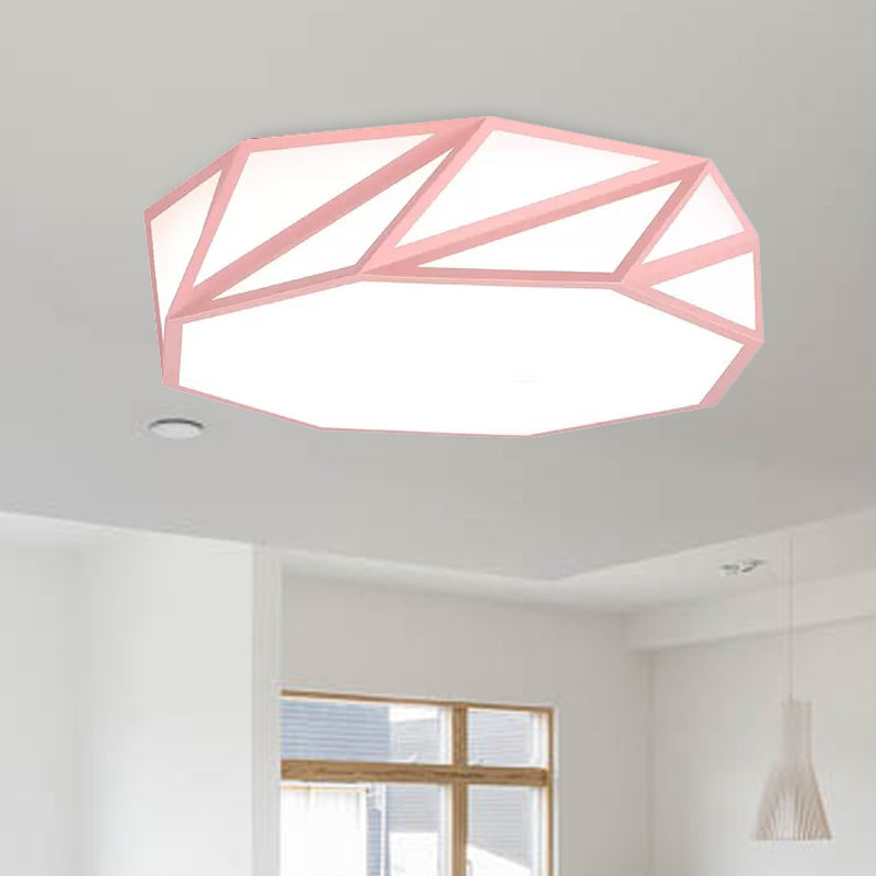 Macaron Stylish LED Ceiling Light Acrylic Flushmount Light for Adult Kid Bedroom Pink Clearhalo 'Ceiling Lights' 'Close To Ceiling Lights' 'Close to ceiling' 'Flush mount' Lighting' 244428