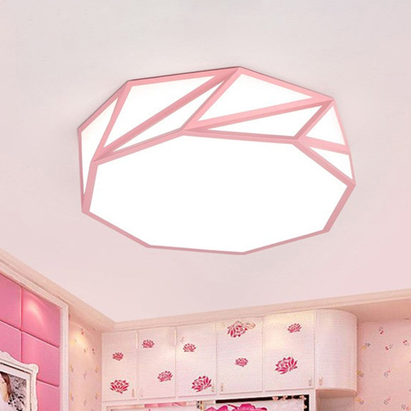 Macaron Stylish LED Ceiling Light Acrylic Flushmount Light for Adult Kid Bedroom Clearhalo 'Ceiling Lights' 'Close To Ceiling Lights' 'Close to ceiling' 'Flush mount' Lighting' 244429