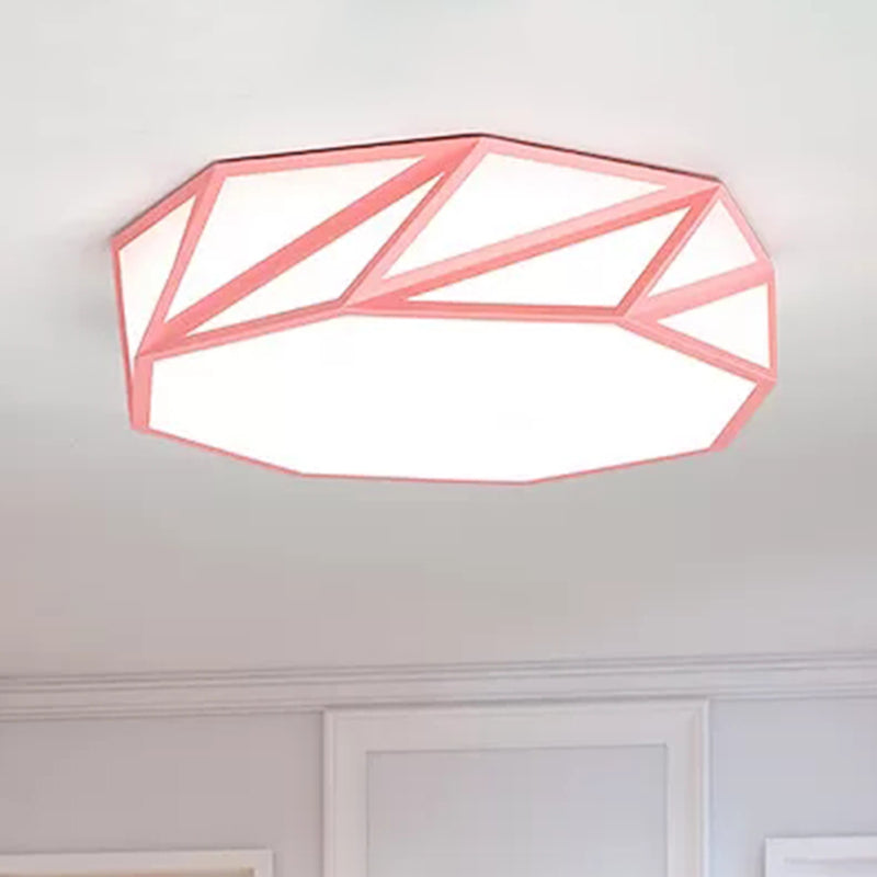 Macaron Stylish LED Ceiling Light Acrylic Flushmount Light for Adult Kid Bedroom Clearhalo 'Ceiling Lights' 'Close To Ceiling Lights' 'Close to ceiling' 'Flush mount' Lighting' 244430