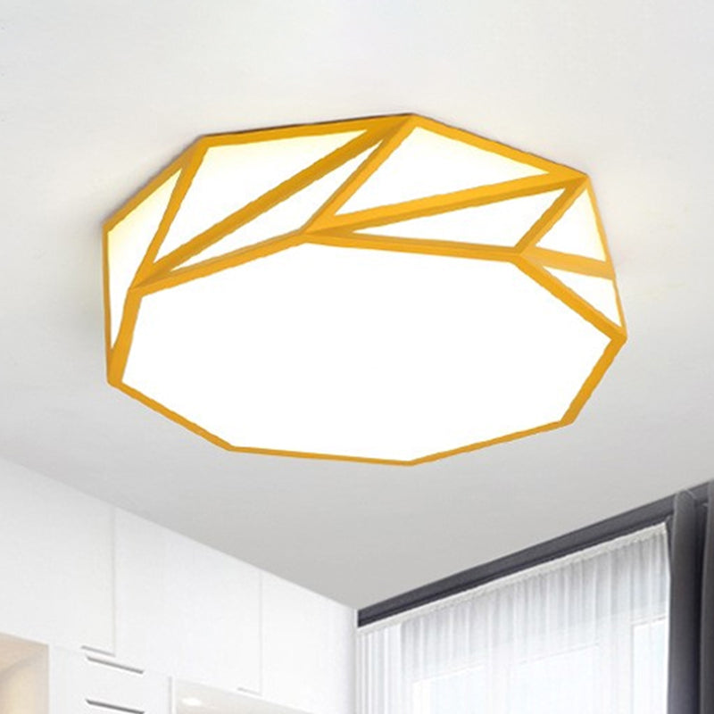 Macaron Stylish LED Ceiling Light Acrylic Flushmount Light for Adult Kid Bedroom Clearhalo 'Ceiling Lights' 'Close To Ceiling Lights' 'Close to ceiling' 'Flush mount' Lighting' 244435