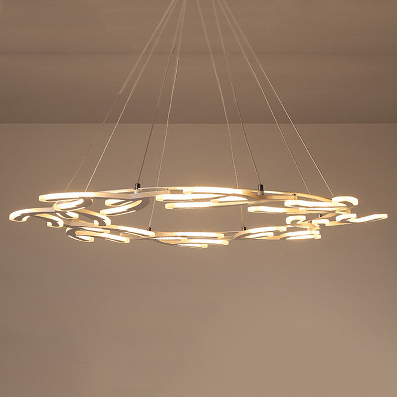 29.5"/37.5"/45" Dia Acrylic Branch Ceiling Light Fixture LED Chandelier Pendant in Warm/White Light Clearhalo 'Ceiling Lights' 'Chandeliers' 'Modern Chandeliers' 'Modern' Lighting' 244450