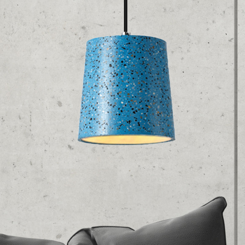 Cement Cone Pendant Lighting in Nordic Style 1 Light Black/White/Brown Hanging Light Clearhalo 'Ceiling Lights' 'Modern Pendants' 'Modern' 'Pendant Lights' 'Pendants' Lighting' 244819