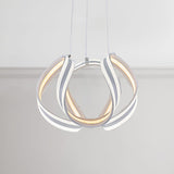 White/Brown Twisted Ceiling Lamp Simplicity Single Light Acrylic Chandelier in Warm/White/Natural Light Clearhalo 'Ceiling Lights' 'Chandeliers' 'Modern Chandeliers' 'Modern' Lighting' 244862