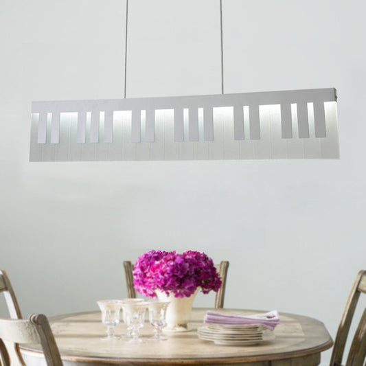 Piano-Shaped Drop Pendant Contemporary Acrylic LED Dining Room Ceiling Lamp in Warm/White/Natural Light White Clearhalo 'Ceiling Lights' 'Modern Pendants' 'Modern' 'Pendant Lights' 'Pendants' Lighting' 244954