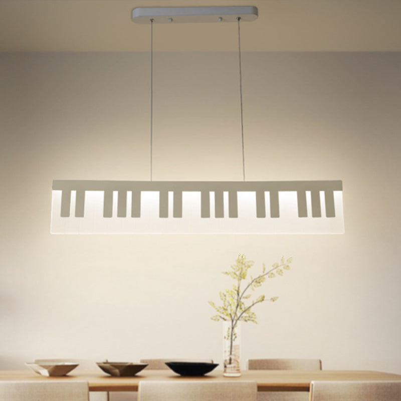 Piano-Shaped Drop Pendant Contemporary Acrylic LED Dining Room Ceiling Lamp in Warm/White/Natural Light White Warm Clearhalo 'Ceiling Lights' 'Modern Pendants' 'Modern' 'Pendant Lights' 'Pendants' Lighting' 244955