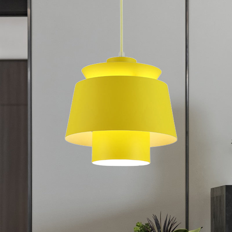 Modernist Style Tapered Hanging Light Fixture Metallic 1 Head Living Room Pendant Lamp in Black/Grey Clearhalo 'Ceiling Lights' 'Modern Pendants' 'Modern' 'Pendant Lights' 'Pendants' Lighting' 244996