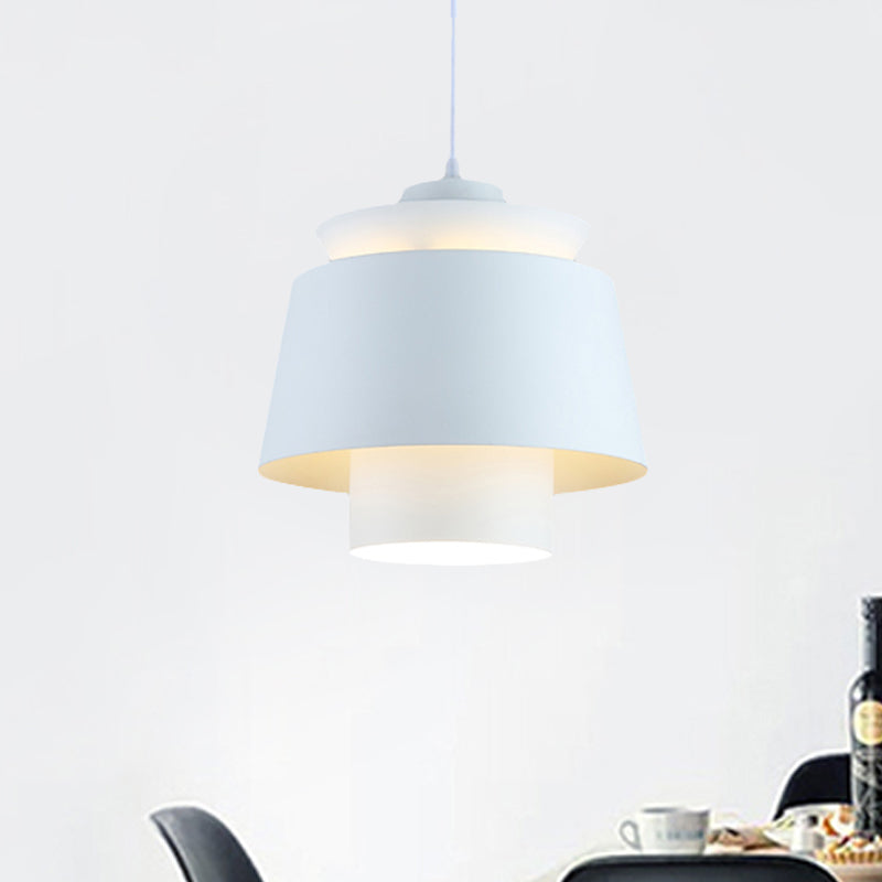 Modernist Style Tapered Hanging Light Fixture Metallic 1 Head Living Room Pendant Lamp in Black/Grey Clearhalo 'Ceiling Lights' 'Modern Pendants' 'Modern' 'Pendant Lights' 'Pendants' Lighting' 245000