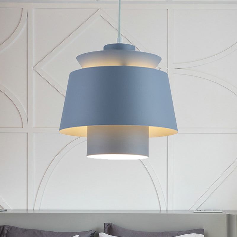 Modernist Style Tapered Hanging Light Fixture Metallic 1 Head Living Room Pendant Lamp in Black/Grey Grey Clearhalo 'Ceiling Lights' 'Modern Pendants' 'Modern' 'Pendant Lights' 'Pendants' Lighting' 245001