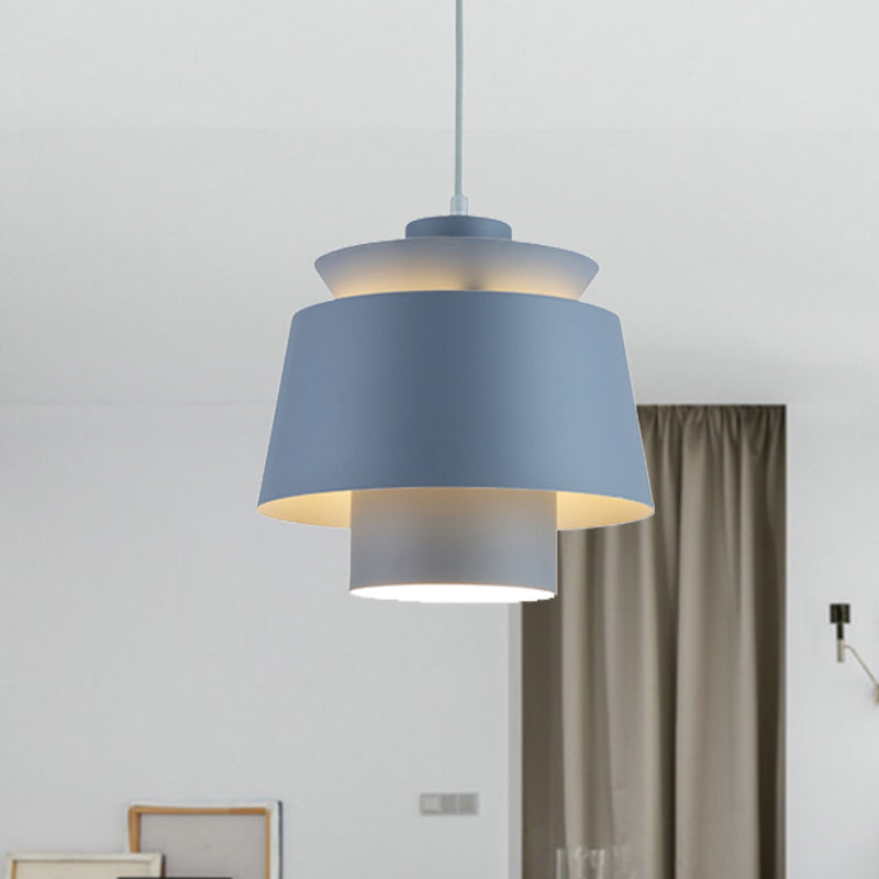 Modernist Style Tapered Hanging Light Fixture Metallic 1 Head Living Room Pendant Lamp in Black/Grey Clearhalo 'Ceiling Lights' 'Modern Pendants' 'Modern' 'Pendant Lights' 'Pendants' Lighting' 245002