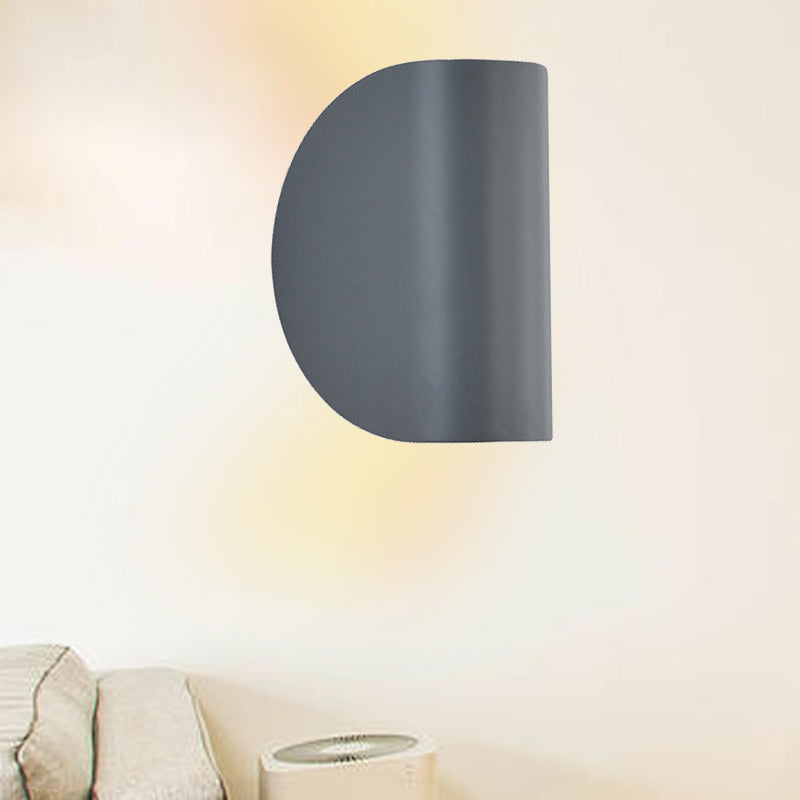 Folded Wall Sconce Light Simplicity Metal 1 Light Black/Grey/Silver Wall Mount Lighting for Bedroom Grey Clearhalo 'Cast Iron' 'Glass' 'Industrial' 'Modern wall lights' 'Modern' 'Tiffany' 'Traditional wall lights' 'Wall Lamps & Sconces' 'Wall Lights' Lighting' 245113