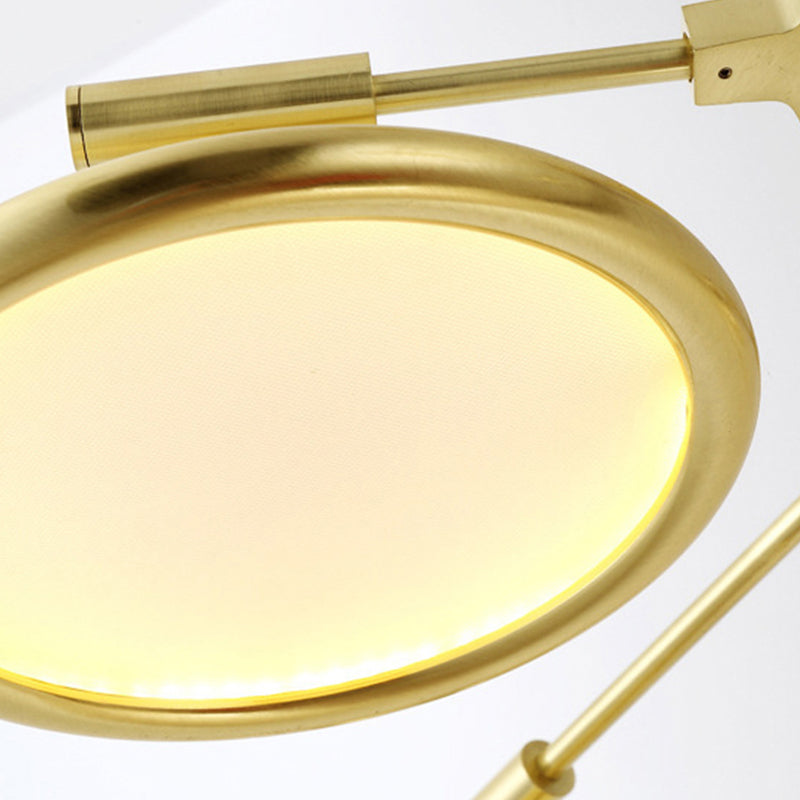 Round Chandelier Light Contemporary Glass 3/5/8 Lights Gold Hanging Pendant in Warm/White Light Clearhalo 'Ceiling Lights' 'Chandeliers' 'Modern Chandeliers' 'Modern' Lighting' 245160