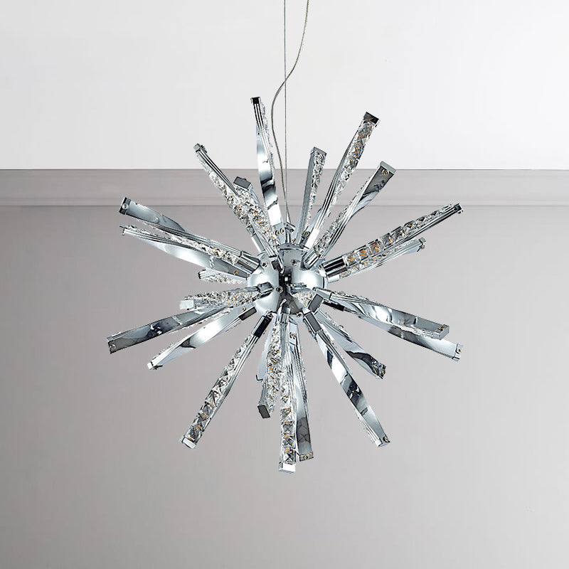 Sputnik Chandelier Pendant Light Nordic Crystal LED Chrome Hanging Pendant Lamp for Living Room Clearhalo 'Ceiling Lights' 'Chandeliers' 'Modern Chandeliers' 'Modern' Lighting' 245334