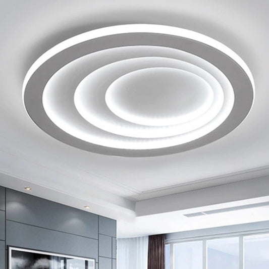 Acrylic Ripples Flush Ceiling Light 16"/19.5"/23.5" Wide Modern Ceiling Mounted Fixture in Warm/White Light White White Clearhalo 'Ceiling Lights' 'Close To Ceiling Lights' 'Close to ceiling' 'Flush mount' Lighting' 245630