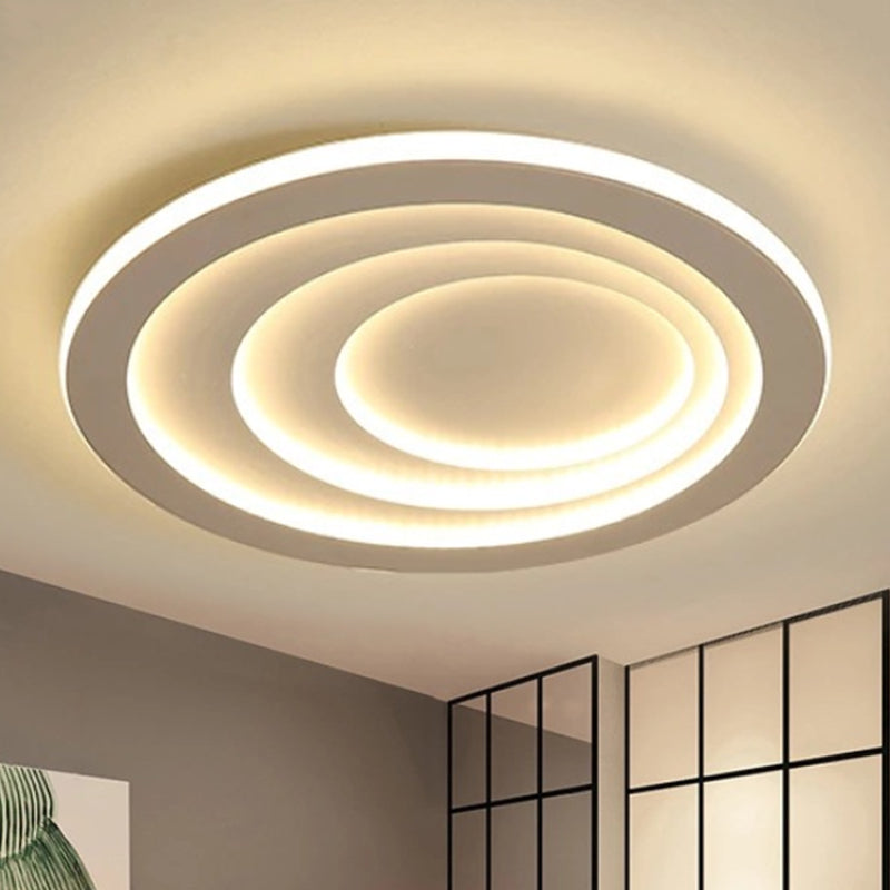 Acrylic Ripples Flush Ceiling Light 16"/19.5"/23.5" Wide Modern Ceiling Mounted Fixture in Warm/White Light White Warm Clearhalo 'Ceiling Lights' 'Close To Ceiling Lights' 'Close to ceiling' 'Flush mount' Lighting' 245631