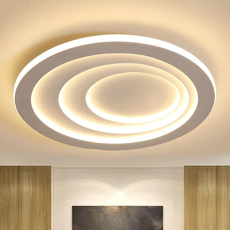 Acrylic Ripples Flush Ceiling Light 16"/19.5"/23.5" Wide Modern Ceiling Mounted Fixture in Warm/White Light Clearhalo 'Ceiling Lights' 'Close To Ceiling Lights' 'Close to ceiling' 'Flush mount' Lighting' 245632