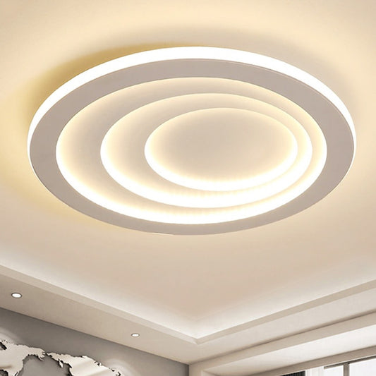 Acrylic Ripples Flush Ceiling Light 16"/19.5"/23.5" Wide Modern Ceiling Mounted Fixture in Warm/White Light Clearhalo 'Ceiling Lights' 'Close To Ceiling Lights' 'Close to ceiling' 'Flush mount' Lighting' 245633