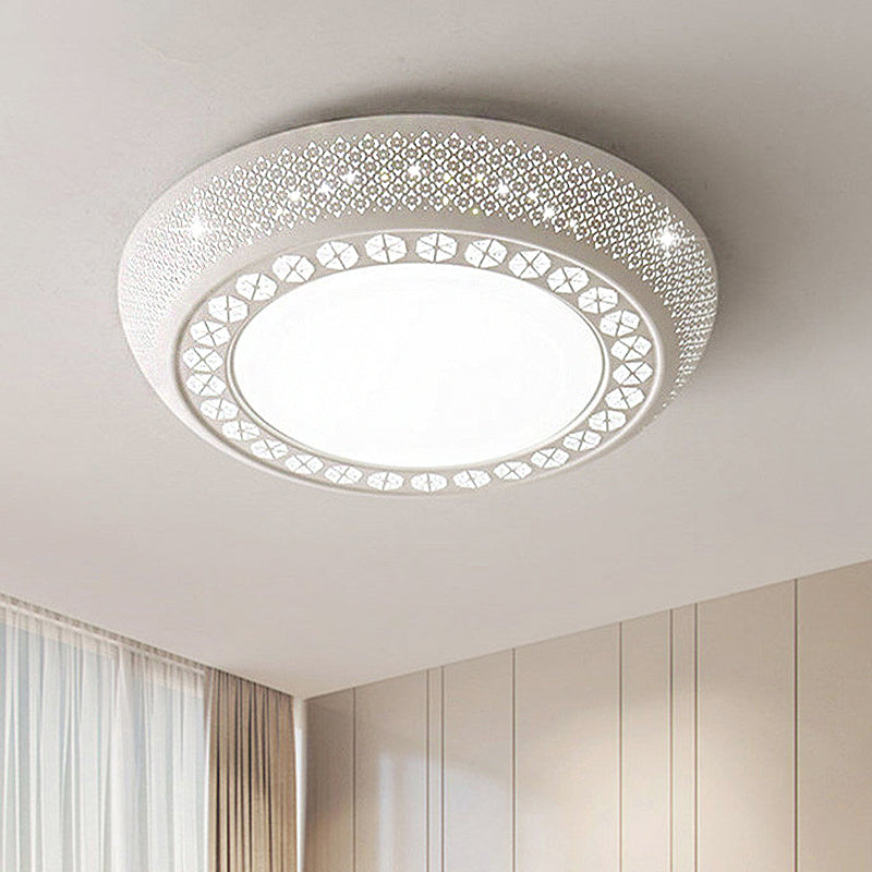 Circular Acrylic Flush Mount Light Modern Led White Flush Ceiling Lamp Fixture in White Light White Clearhalo 'Ceiling Lights' 'Close To Ceiling Lights' 'Close to ceiling' 'Flush mount' Lighting' 245726