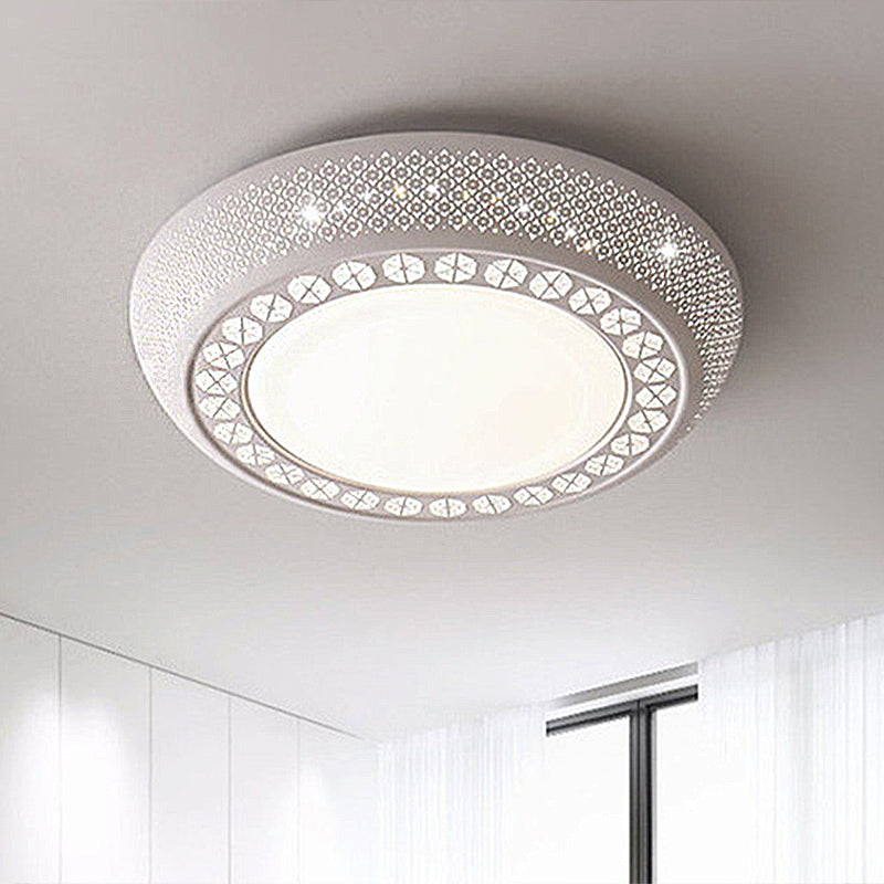 Circular Acrylic Flush Mount Light Modern Led White Flush Ceiling Lamp Fixture in White Light Clearhalo 'Ceiling Lights' 'Close To Ceiling Lights' 'Close to ceiling' 'Flush mount' Lighting' 245727